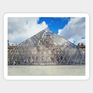 glass pyramid Louvre Sticker